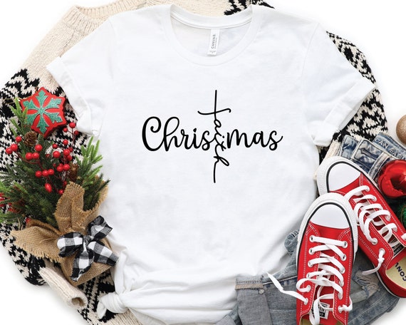 Christian Christmas T Shirt Faith Cross Christian Christmas T Shirt Faith Cross