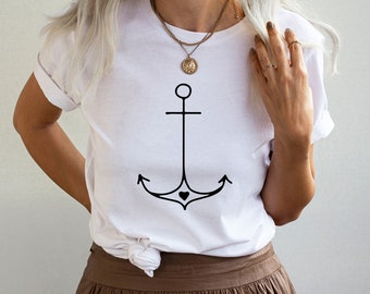 Anchor Shirt, Marine Shirt, Gift For Sailor, Summer Shirt, Nautical T-Shirt, Captain Shirt, Beach Shirt, Sailor Shirt