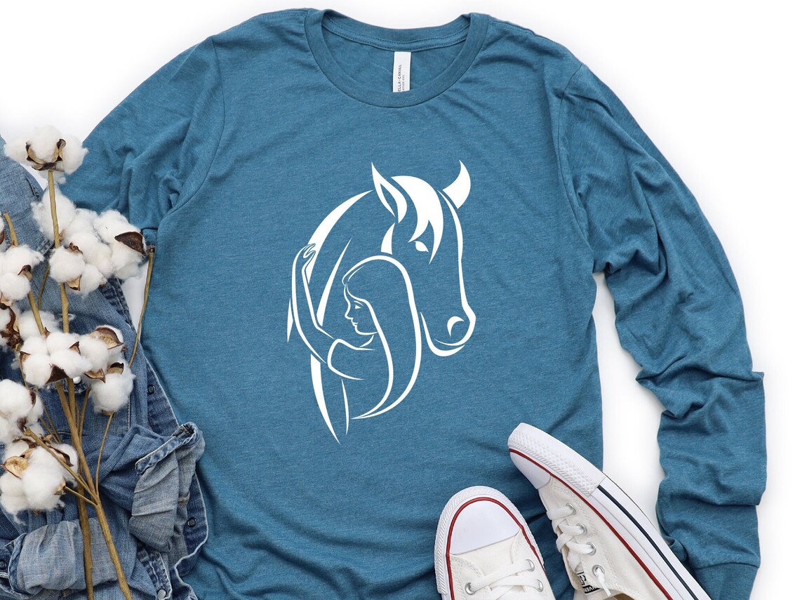 Horse Girl Long Sleeve Shirt Kids Horse Lover Shirt Horse Etsy