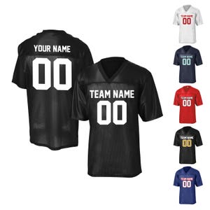 Personalized Football Jersey, Create Your Own Football Jersey - Name & Number Customization, Ideal for Supporters Team Members, Comfort Fit