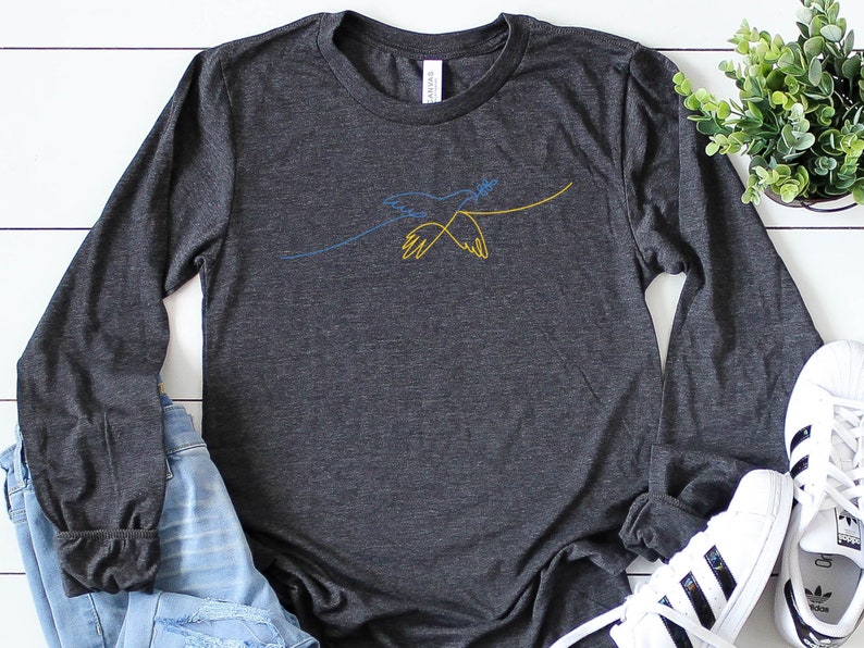 Free Bird Long Sleeve Shirt, Stop The War Shirt, Support Ukraine Long Sleeve Shirt, Pray For Ukraine Shirt, Stand With Ukraine Shirt image 1