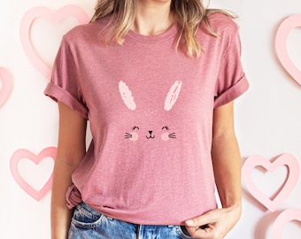 Cute Rabbit Face Shirt, Bunnies Shirt, Animal Lover Shirt, Rabbit Lover Gift, Bunny Lover Shirt, Animal Lover Gift, Rabbit Lover T-Shirt