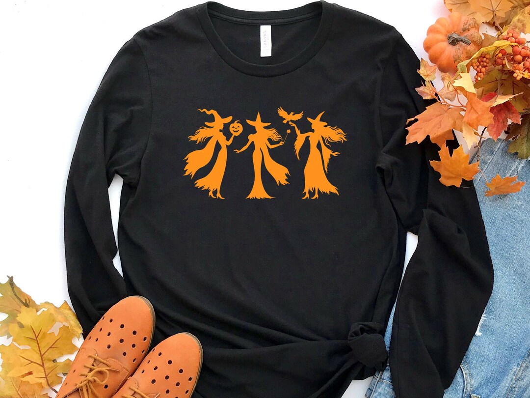Women's Halloween Shirt - Long Sleeve Graphic Sweatshirt For Fall & Spooky Season