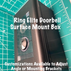 Ring Video Doorbell ELITE - Surface Mount Box - Mount Ring Elite on Outside of Home