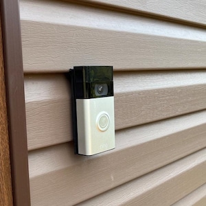 No Drill Clip on Vinyl Siding Mount for Ring Battery Doorbells- Removable Battery Ring Doorbells (not Gen2) Battery Pro, Battery Plus, 2/3/4
