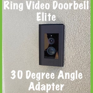 Ring Video Doorbell ELITE - 30 Degree Angle Gang Box Adapter - Fixed, correct 90 degree perpendicular wall to door
