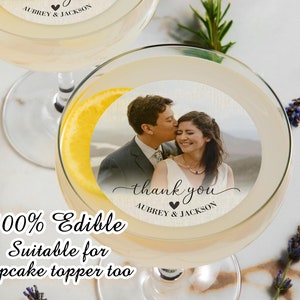 Edible Cocktail Toppers/Bachelorette Party Favors/Custom Photo Drink Toppers/Wedding Toppers/Cocktail Topper/Wedding Party Decorations
