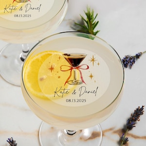 Wedding Party Decorations/Edible Cocktail Toppers/Wedding Party Favors/Personalized Drink Toppers/Monogram Cocktail Garnishes/Drink Topper