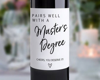 Graduation Wine Labels/Master‘s Degree Graduation Gift/Doctorate Degree Graduation Gift/Nurse Gift for Women/College Graduation Gift for Him