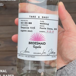 Casamigos Label/Groomsmen Proposal/Officiant Proposal/Bridesmaid Proposal Gift/Bridesmaid Wine Label/Tequila Gift Idea/Man of Honor Gift