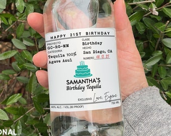 Benutzerdefiniertes Geburtstags-Tequila-Etikett / anpassbares Casamigos-Flaschenetikett / im Alter bis zur Perfektion / Geburtstags-Tequila-Geschenk für ihn / bearbeitbares Casamigos-Etikett