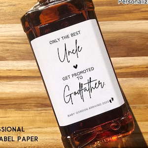 Godfather Proposal Wine Label/Gift for Godfather/Godparents Proposal/Godmother Proposal/Pregnancy Reveal/Godfather Gift/Gift for Best Friend