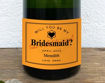 Bridesmaid Proposal/Bridesmaid Champagne Label/Will you be my Bridesmaid Mini Champagne Label/Bridesmaid Proposal Card/Bridesmaid Wine Label