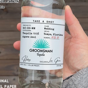 Groomsmen Proposal Tequila Labels/Groomsmen Bottle Label/Best Man Proposal/Groomsmen Proposal Card/Groomsmen Gifts/Casamigos Tequila Label