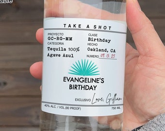 Benutzerdefiniertes Tequila Etikett zum Geburtstag/ anpassbares Casamigos Flaschenetikett/ im Alter bis zur Perfektion/Geburtstag Tequila Geschenk für ihn/druckbares Casamigos Etikett