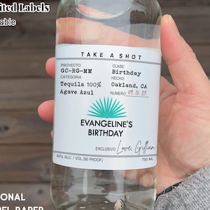 Custom Birthday Tequila Label/Customizable Casamigos Bottle Label/Aged to Perfection/Birthday Tequila Gift for Him/Printable Casamigos Label