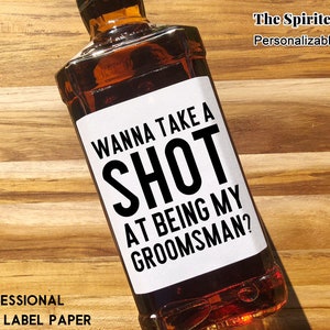 Groomsman Proposal Wine Label/Best Man Proposal Champagne Label/Man of Honor Proposal/Proposal Card For Him/Groomsman Gift/Wine Bottle Label