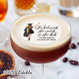 Custom Graduation Cocktail Toppers/Class of 2025 Graduation Drink Toppers/Grad Party Decorations/2025 Graduation Celebrating/Cupcake Toppers