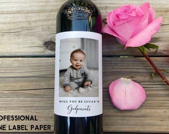 Godparents Proposal Wine Label/Godparents Proposal/Gift for Godmother/Godparents Gift/Godfather Proposal/Pregnancy Reveal/Godmother Proposal