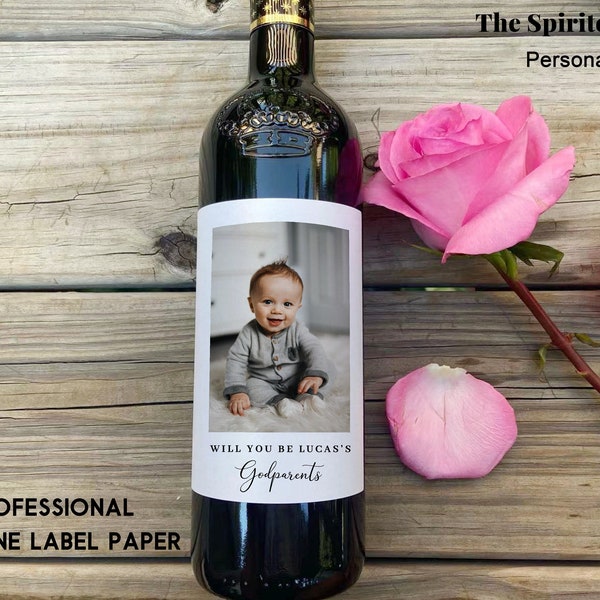 Godparents Proposal Wine Label/Godparents Proposal/Gift for Godmother/Godparents Gift/Godfather Proposal/Pregnancy Reveal/Godmother Proposal