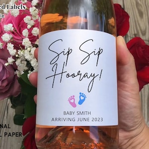 Baby Announcement Wine Label/Pregnancy Announcement Gift/Baby Arriving Gift/Pregnancy Reveal Gift/Gift for Auntie/Gift for Grandparents