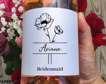 Bridesmaid Proposal Wine Label/Bridesmaid Proposal Champagne Label/Maid of Honor Proposal/Bridesmaid Card/Bridesmaid Gift/Wine Bottle Label