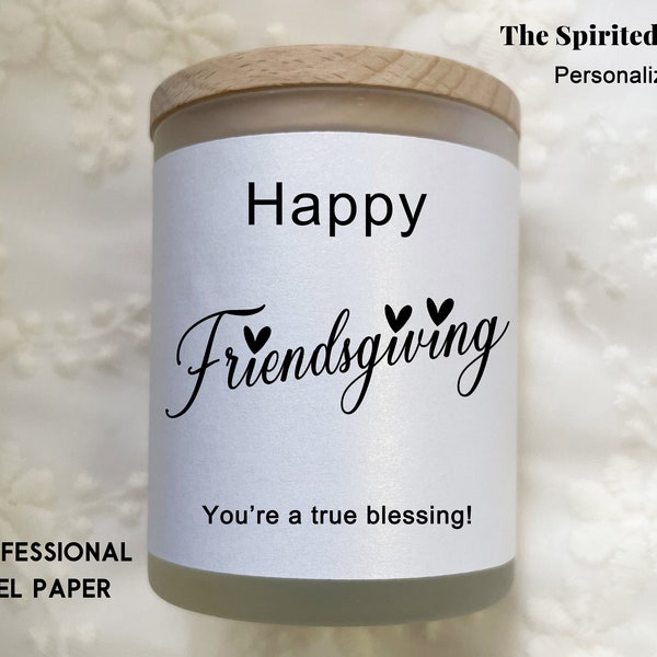 Custom Thanksgiving Candle Label/Happy Thanksgiving Candle Sticker/Thanksgiving Gift//Holiday Gift for Her/Funny Gift for Friend/Unique Gift