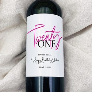 Finally Legal 21 Birthday Wine Label/21st Wine Label/Custom Birthday Wine Label/21 Birthday Gift For Her/21st Gift For Her/Birthday Gift