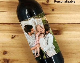 Personalized Photo Wine Label/Custom Champagne Bottle Label/Photo Wedding Wine Label/Photo Printing Gift/Engagement Gifts/Gift for Couples
