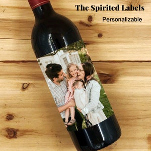 Personalized Photo Wine Label/Custom Champagne Bottle Label/Photo Wedding Wine Label/Photo Printing Gift/Engagement Gifts/Gift for Couples