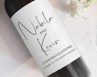 Engagement Wine Label/Custom Engagement Gift/Engagement Champagne Label/Engagement Gift for Couples/Wedding Wine Label/Engagement Card