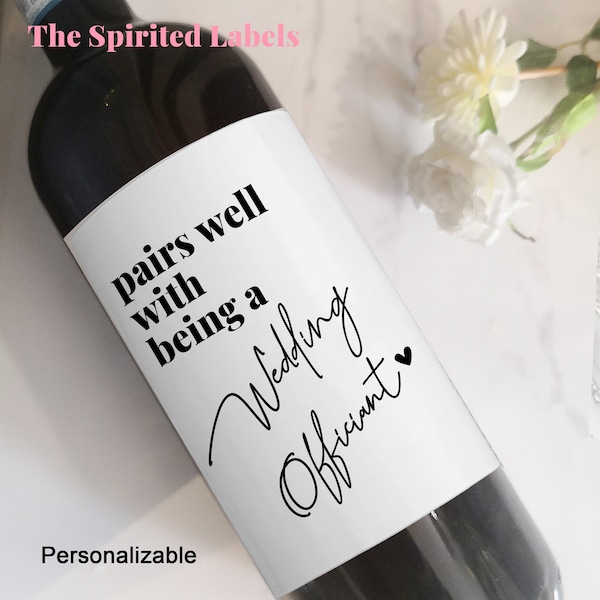 Bridesmaid Proposal Wine Label/Maid of Honor Proposal/Pairs Well With Becoming A Bridesmaid/Bridesmaid Gift/Wedding Officiant Proposal