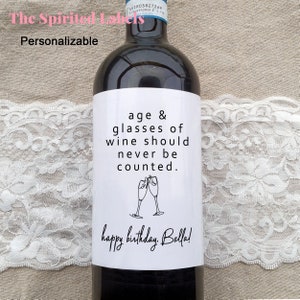 Birthday Wine Label/Birthday Gift for her/Birthday Gift for him/30th Birthday/40th Birthday/50th Birthday/Birthday Card/Birthday Box