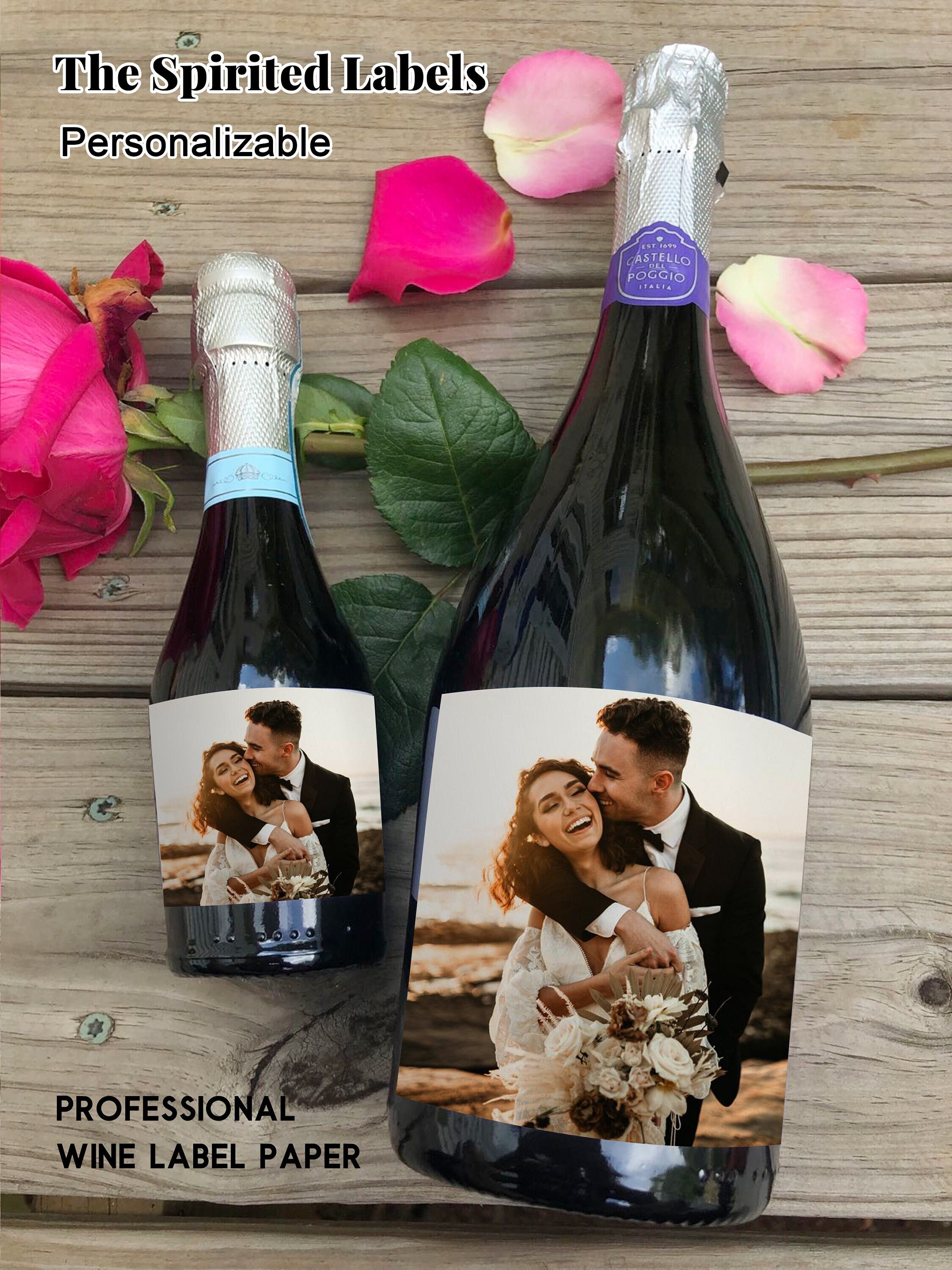 Custom Wedding Wine Bottle Labels From Sets of 4 Rehearsal