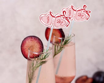 Bastoncini per mescolare personalizzati per matrimoni/Agitatori per bevande con monogramma/Etichette per bevande per anniversari/Stick per cocktail con iniziali personalizzate/Agitatori per cocktail per feste