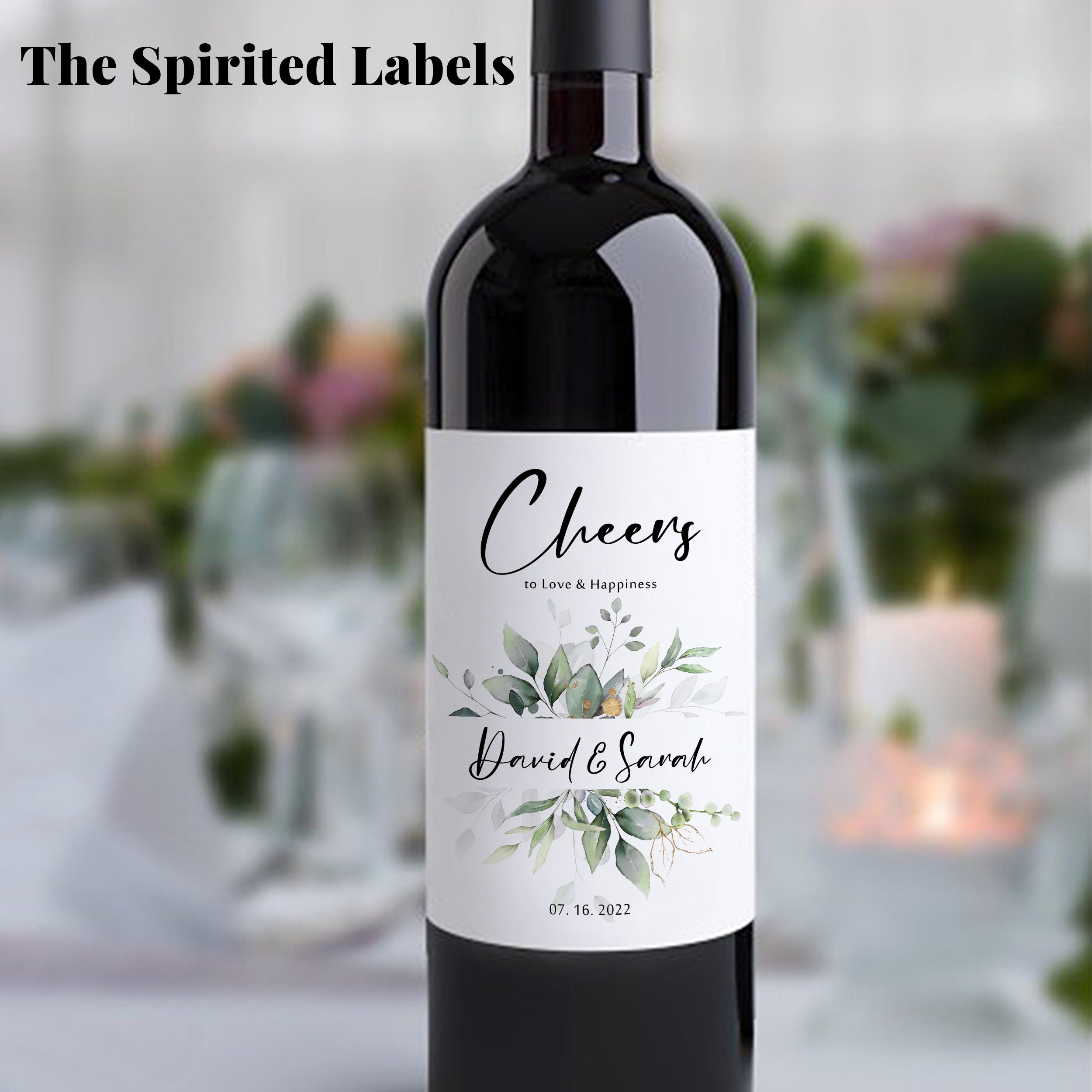 Engagement Wine Label/engagement Gift/personalized Engagement Etsy