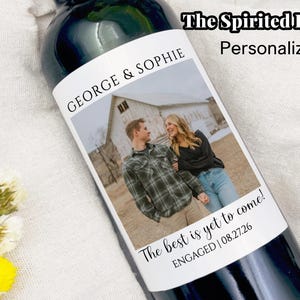 Custom Photo Wine Label/Engagement Wine Label/Engagement Gift/Wedding Photo Wine Label/Proposal Gift/Gift for Couple/Anniversary Gift