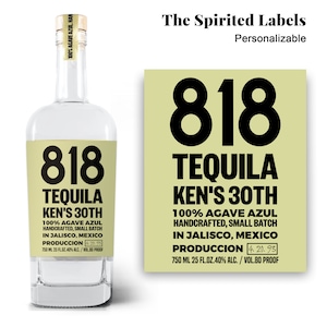 30th Birthday Gift/Custom Tequila Bottle Label/21st Birthday Gift for Her/Tequila Gift/Best Friend 30th Birthday Gift/Birthday Gift for Him