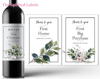 Marriage Milestone Wine Bottle Labels/Wedding Gift/Wedding Wine Label/Bridal Shower Gift/First Anniversary Gift/Married Moments/Wedding Idea