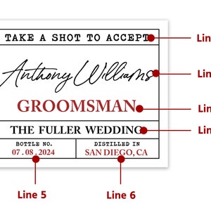 Groomsman Proposal Whisky Labels/Best Man Proposal Wine Labels/Man of Honor Proposal/Proposal Card For Him/Groomsman Gift/Wine Bottle Label image 2