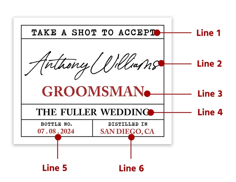 Groomsman Proposal Whisky Labels/Best Man Proposal Wine Labels/Man of Honor Proposal/Proposal Card For Him/Groomsman Gift/Wine Bottle Label image 2