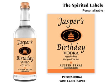 Etichette personalizzate Tito's/Regali di vodka per compleanno/Etichetta di compleanno personalizzata/Regalo per 30°, 40° e 50° compleanno/Etichetta per bottiglia per 21° compleanno/Regalo per lui