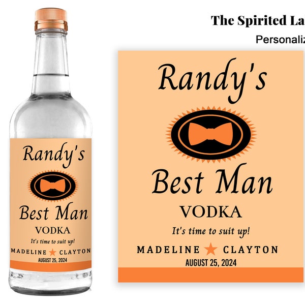 Groomsmen Proposal Labels/Personalized Tito's Bottle Label/Groomsman Vodka Gifts/Personalized Groomsmen Gifts/Best Man Proposal Label