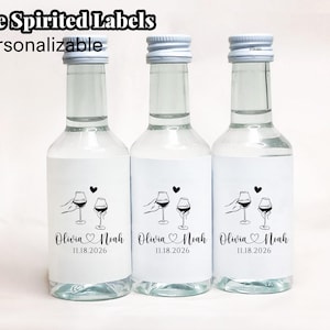 Custom Wedding Liquor Label/Wedding Tequila Labels/Wedding Favor Shooter Labels/Casamigos Labels/Wedding Tequila Stickers/Bachelorette Gifts