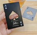 Personalized Birthday Favors Bottle Opener\/Bulk Custom Engraved Beer Opener\/21st 30th 40th 50th\/Party Supplies\/Ace Of Spades Bottle Opener