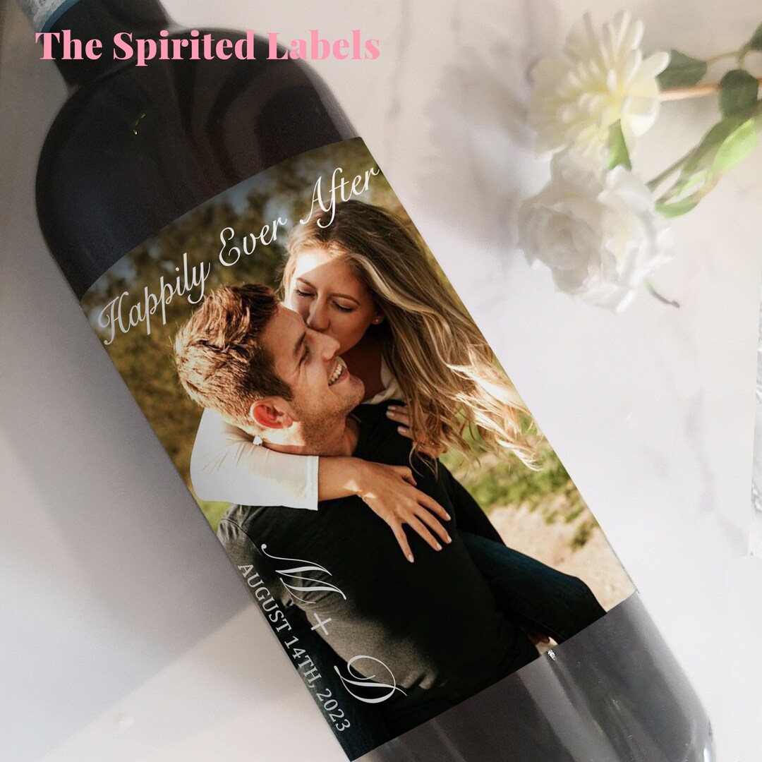 Custom Wine Label/personalized Photo Wine Bottle/label/engagement Gift ...