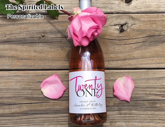 Finally Legal 21 Birthday Wine Label/Personalized Birthday Gift For Friends/21st Champagne Label/21 Birthday Gift For Her/21st Gift For Him