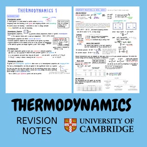 Thermodynamics Revision Notes - University of Cambridge