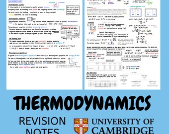 Thermodynamics Revision Notes - University of Cambridge