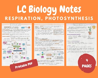 Respiration and Photosynthesis Notes - Leaving Cert Biology